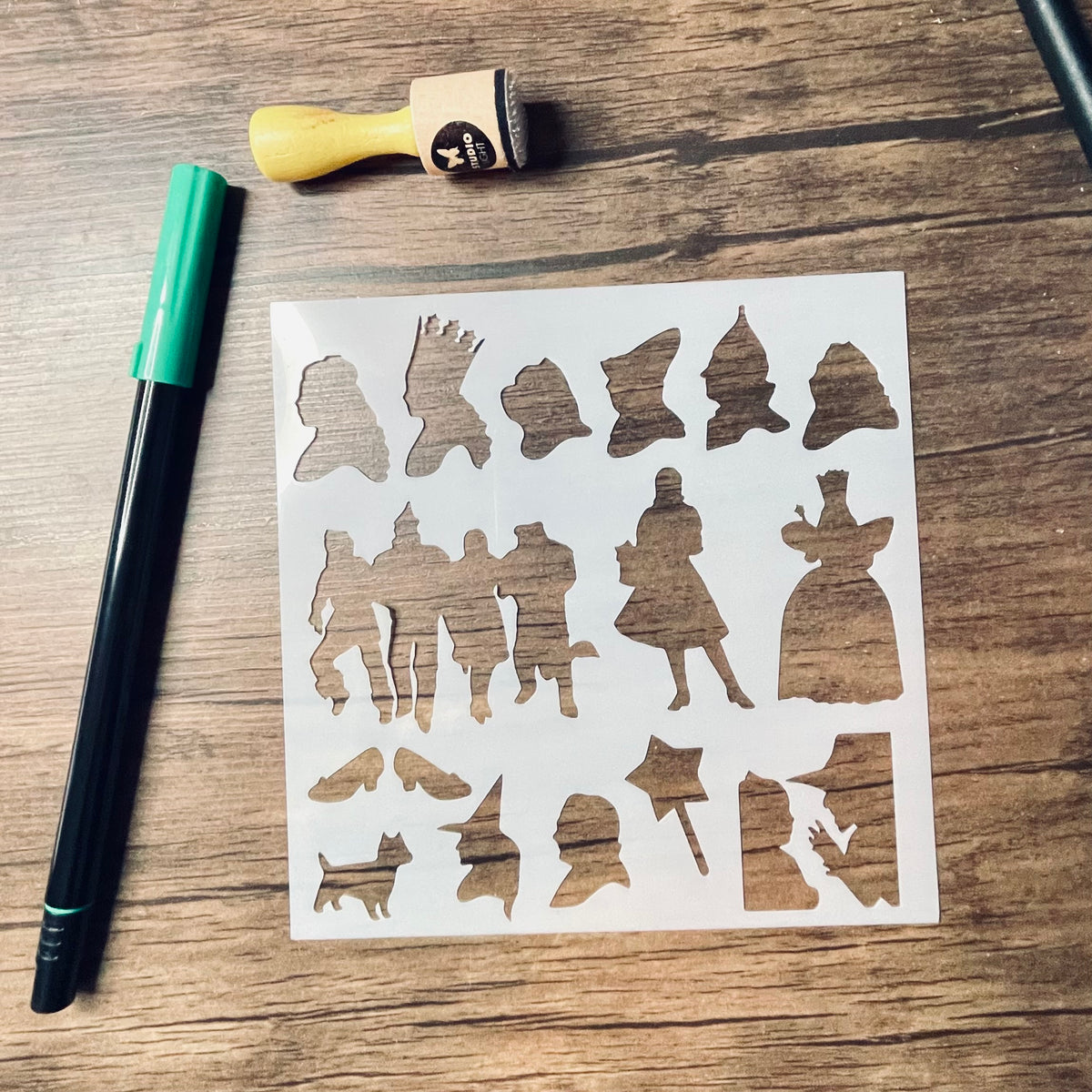 Witches Original Characters Stencil