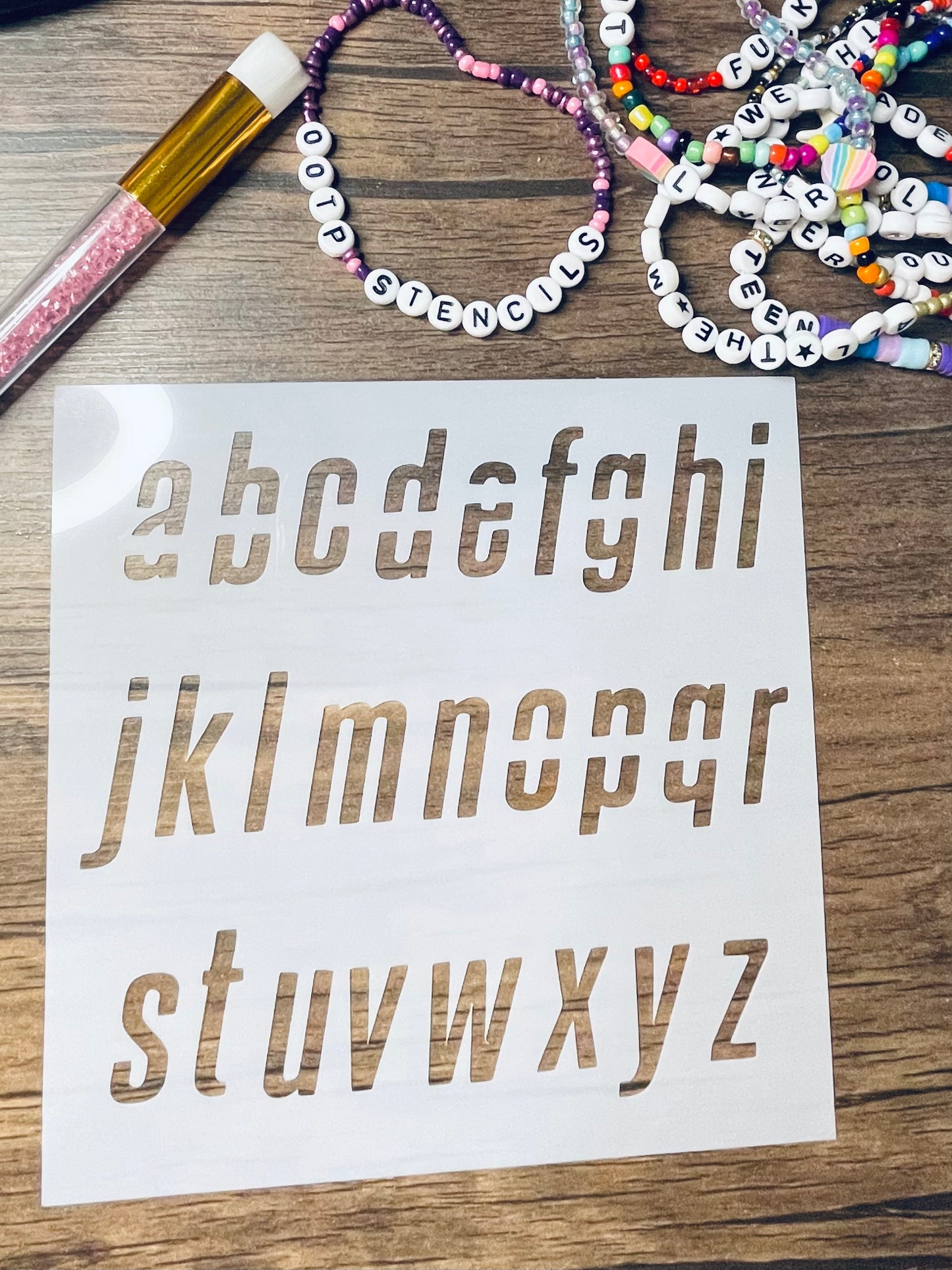 Showgirl Font Lower Case Stencil