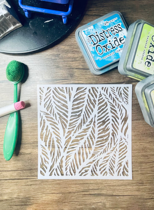 Palm Leaf Imprints Pattern Stencil
