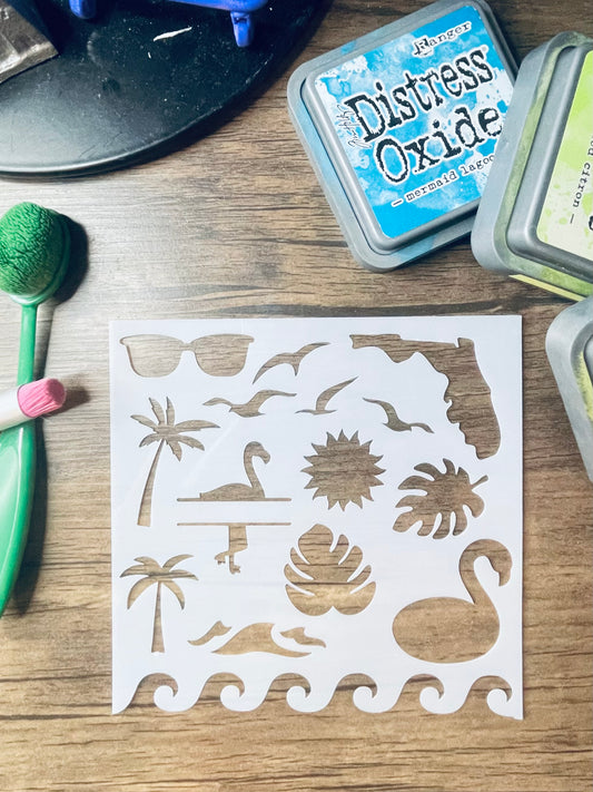 Florida Vacation Variety Stencil