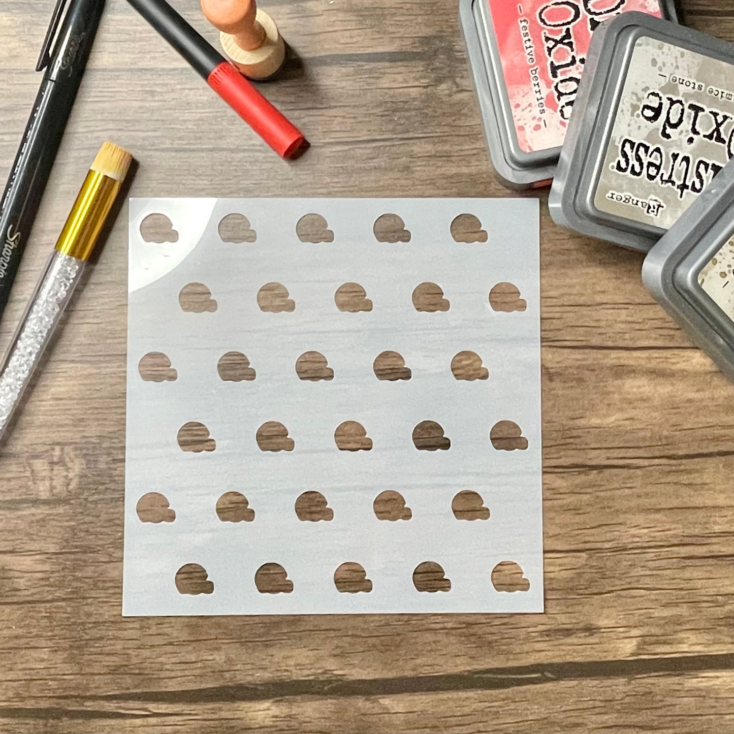 Football Helmet Pattern Stencil