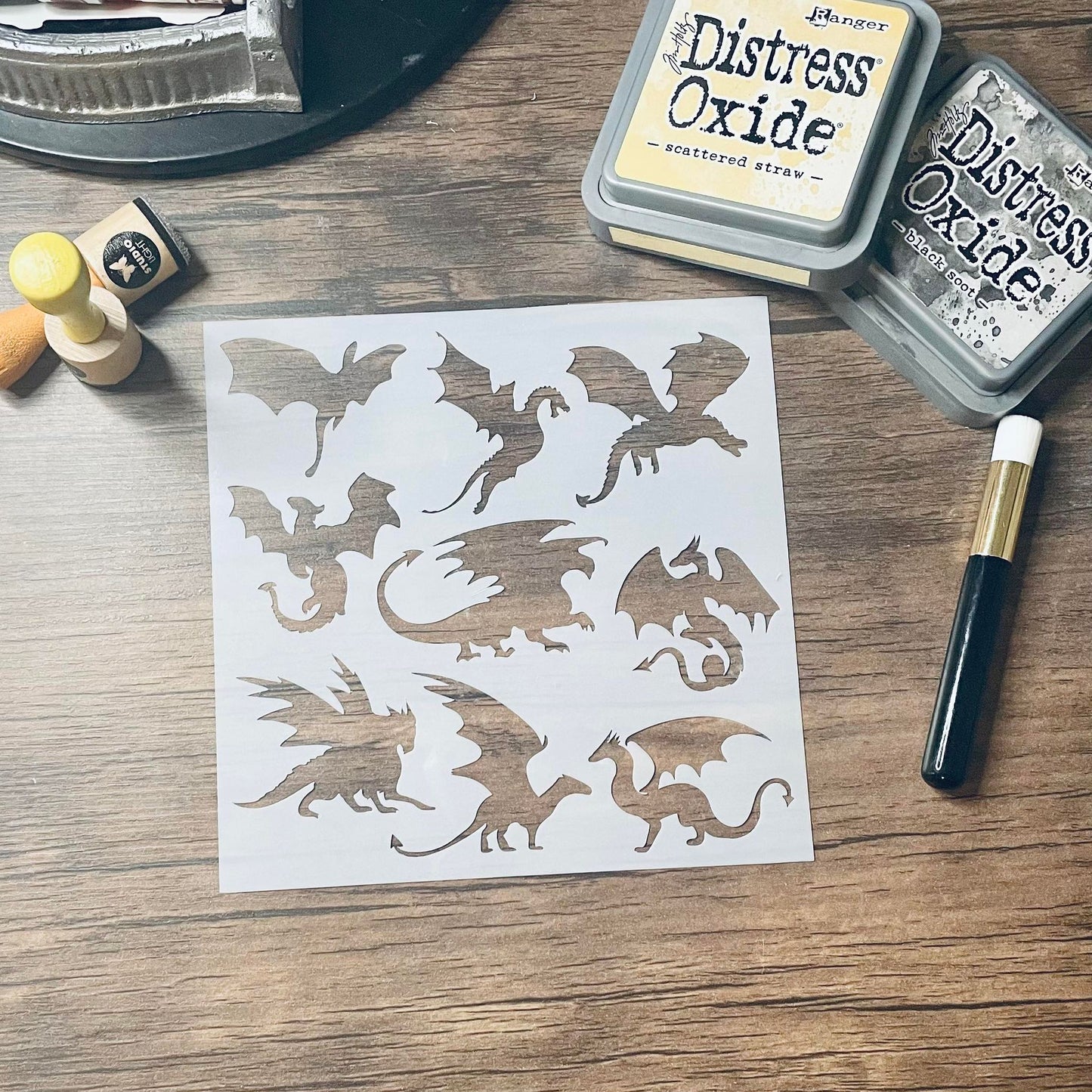 New Dragon Variety Stencil 3       Planner/Bullet Journal/Art Journal/Inking Stencil/ bujo planner craft stencil inking card making