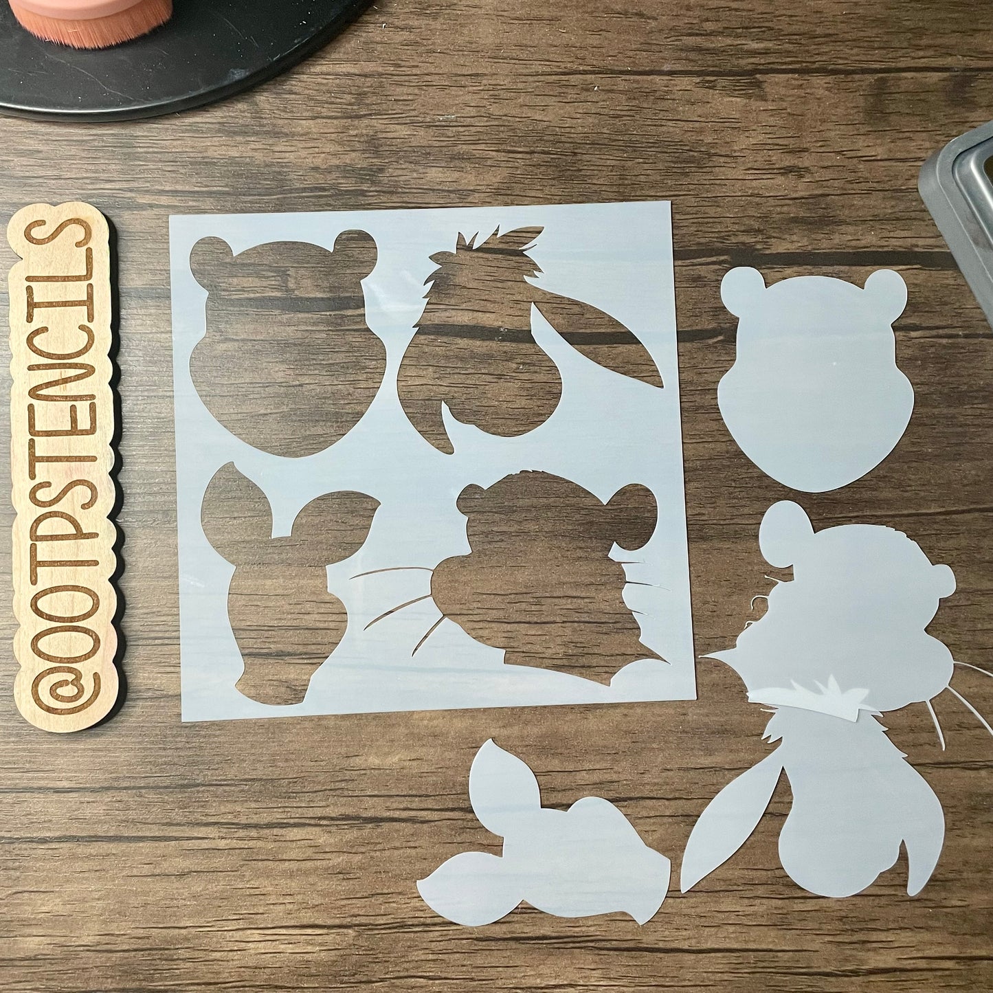 Silly Bear Heads Stencil Planner/Bullet Journal/Art Journal/Inking Stencil/ bujo planner craft stencil inking card making