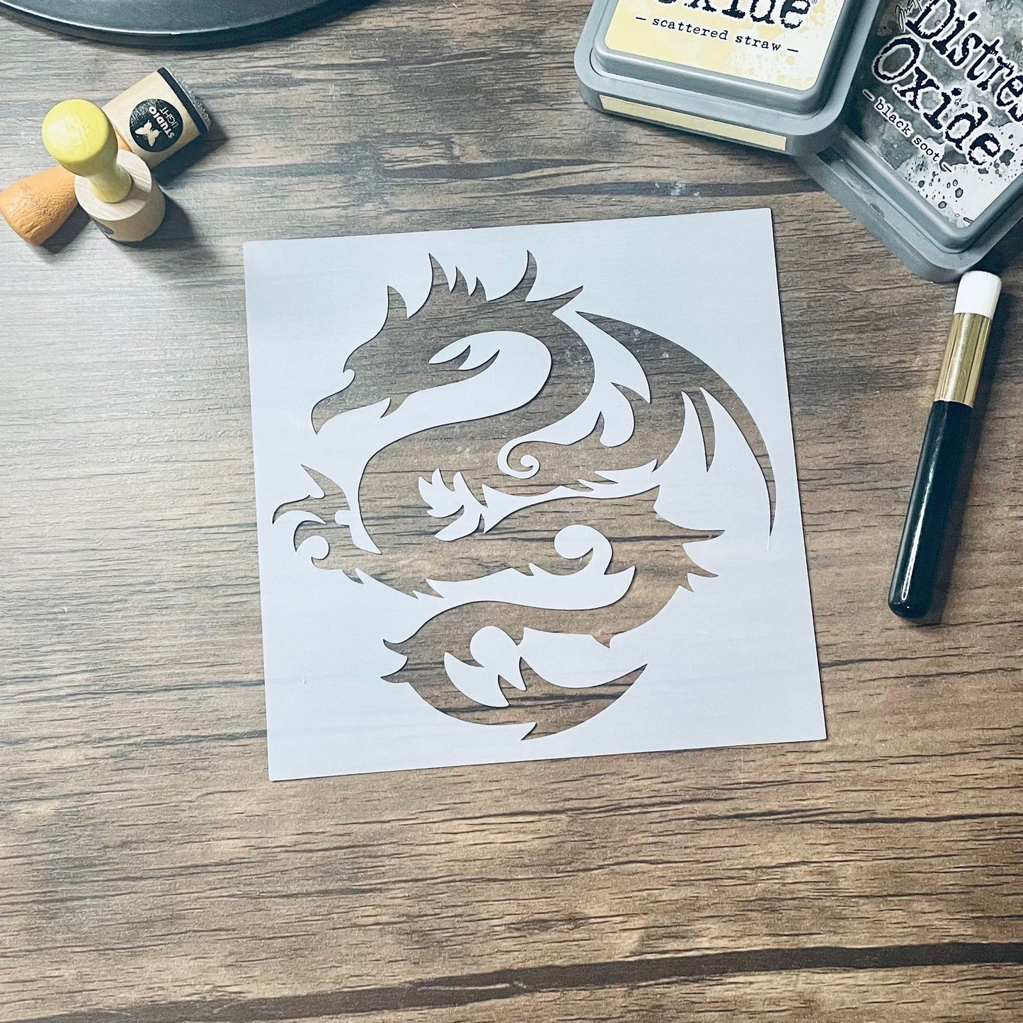 Dragon Cameo Stencil Planner/Bullet Journal/Art Journal/Inking Stencil/ bujo planner craft stencil inking card making