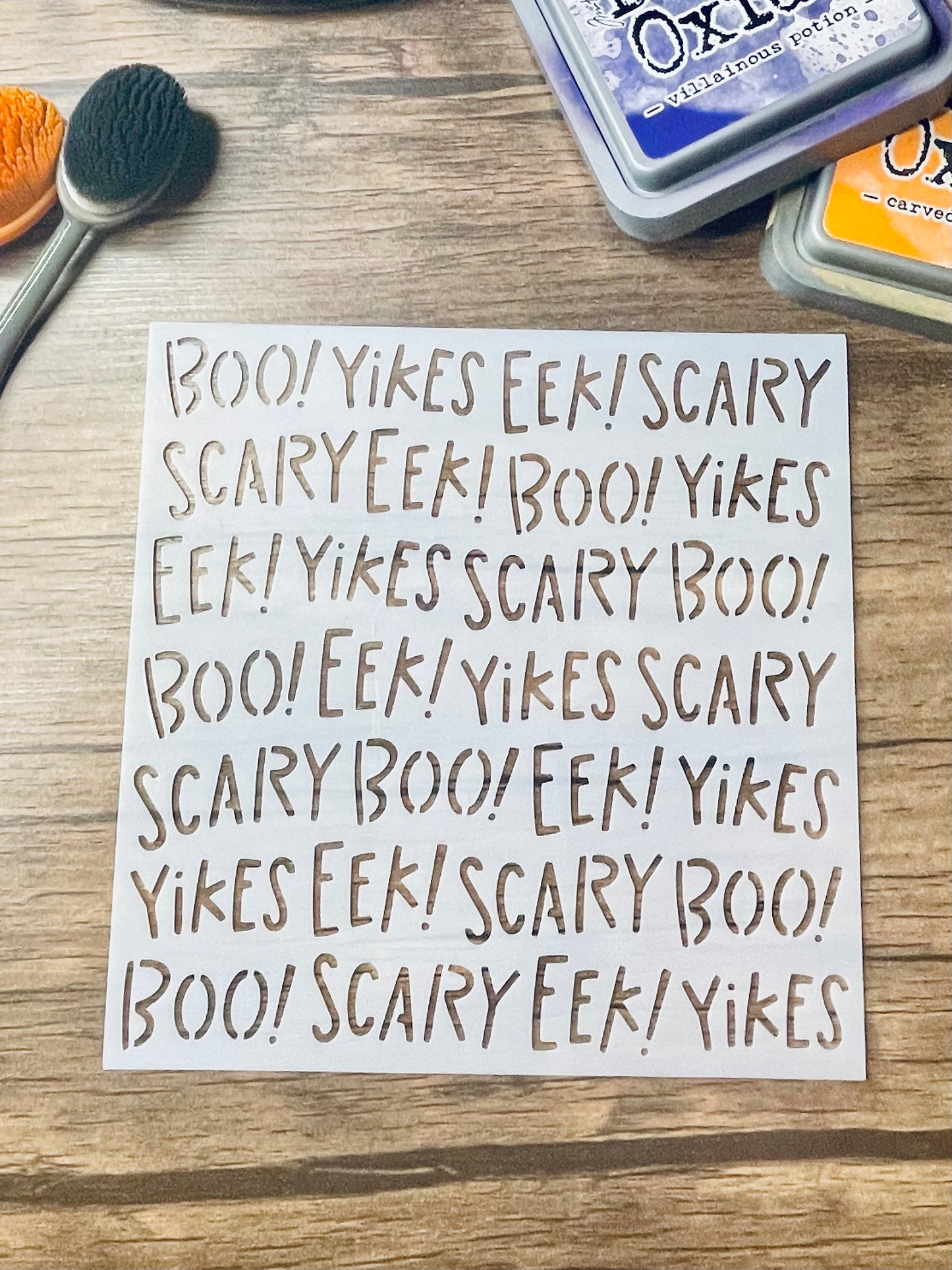 Halloween Scares Pattern Stencil
