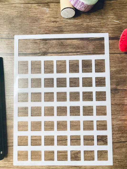 Calendar On One Page Layout Stencil