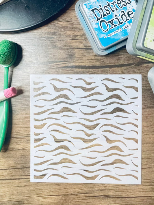 Ocean Ripples Pattern Stencil
