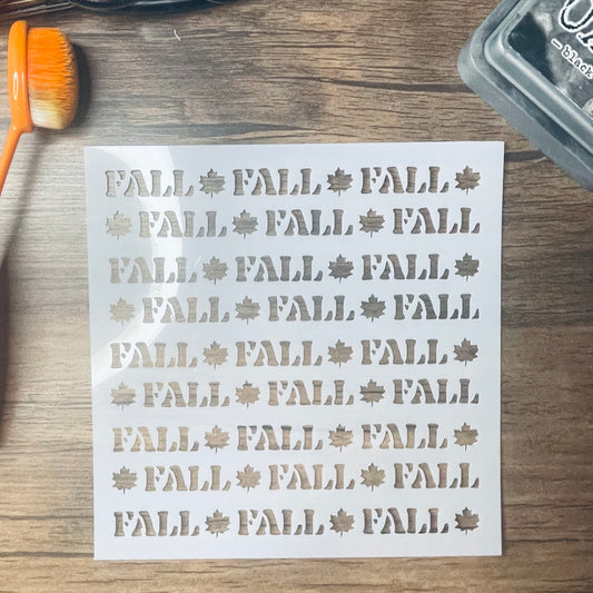 Fall Headlines Pattern Stencil