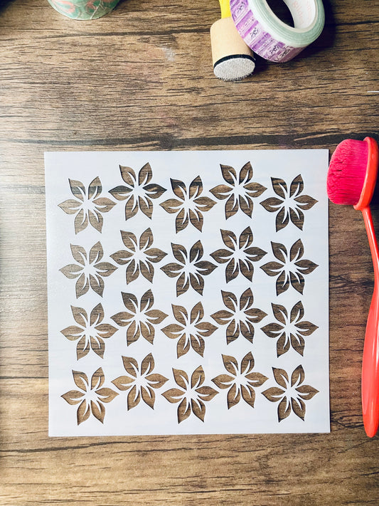 Poinsettias Pattern Stencil