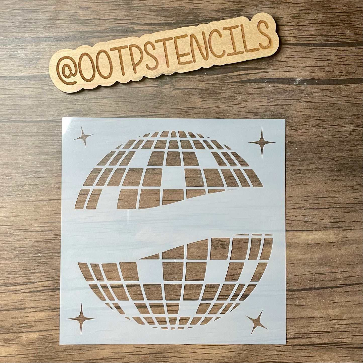 Mirrorball Banner Stencil