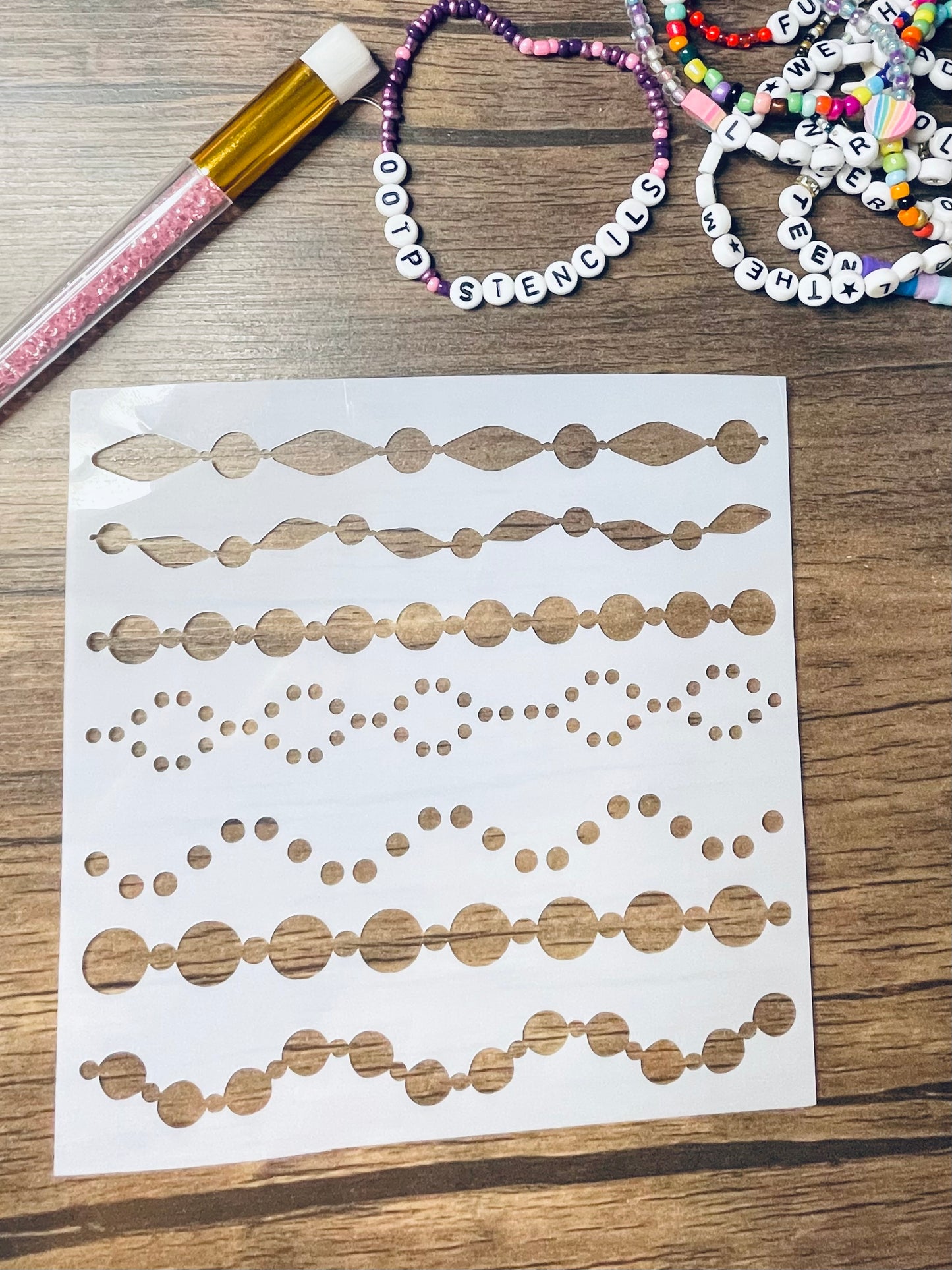 Bead Strand Stencil