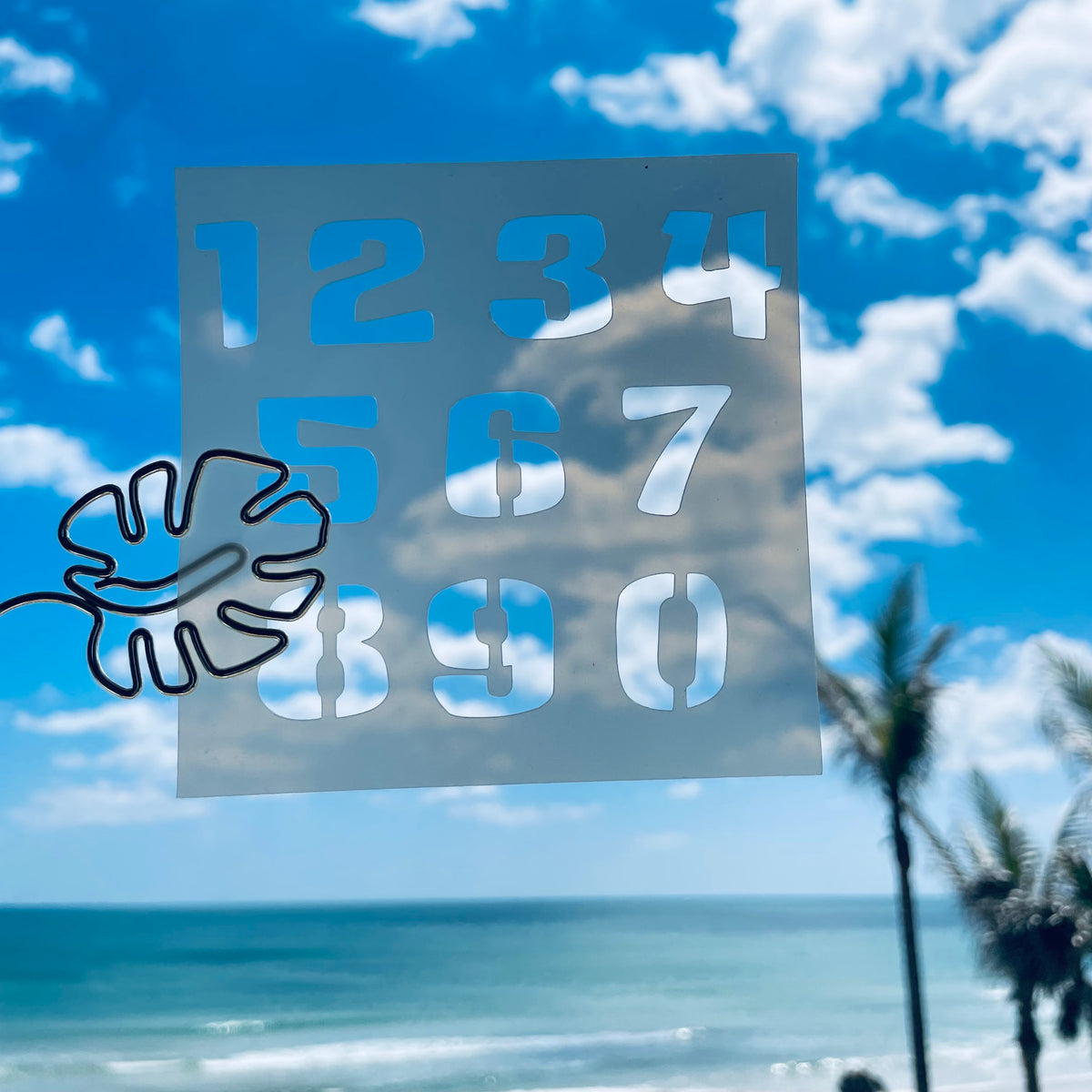 Ocean Alien Numbers Font Stencil