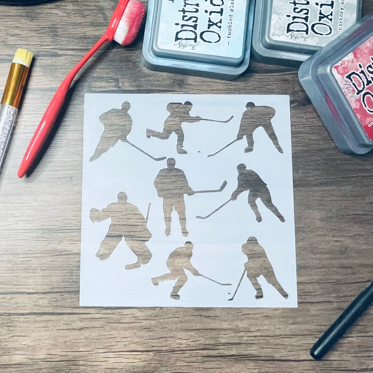 Hockey Player Stencil