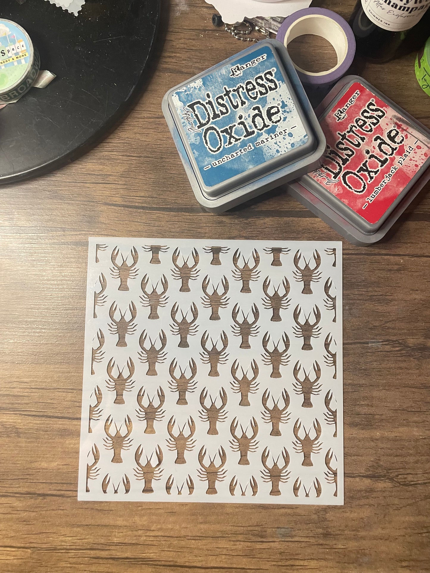Small Lobster Pattern Stencil