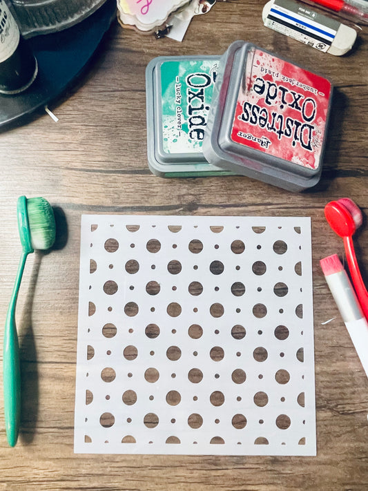 Large and Small Dots Pattern Stencil