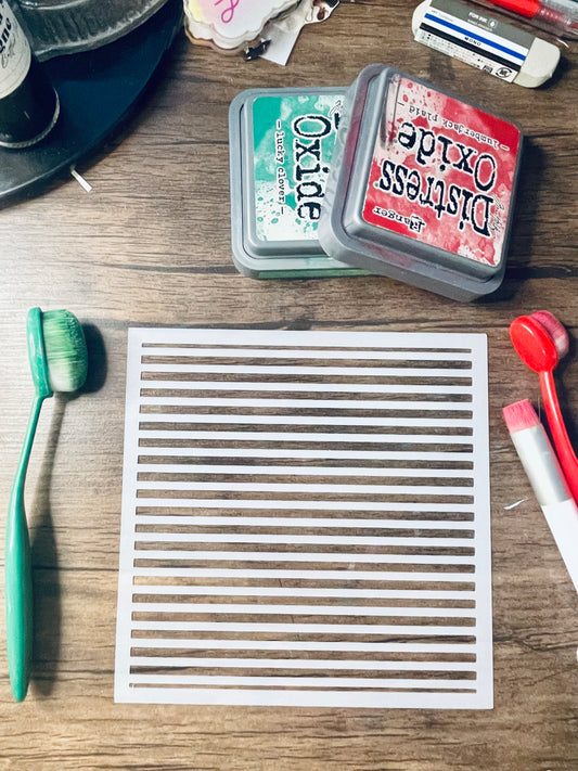 Candy Cane Lines Pattern Stencil