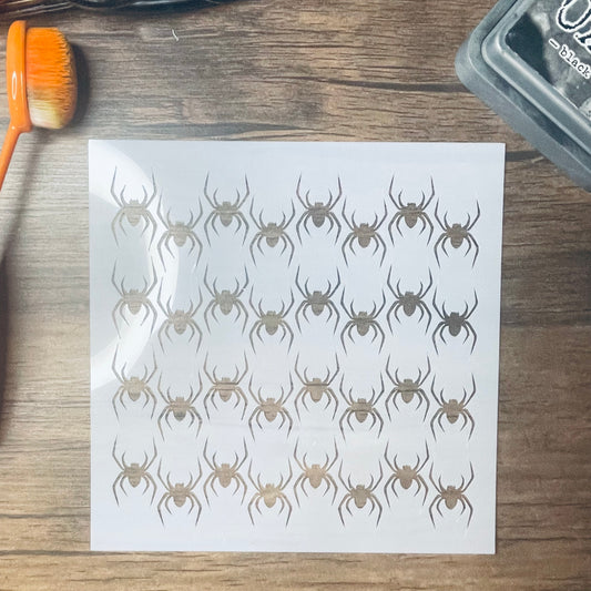 Black Spider Pattern Stencil