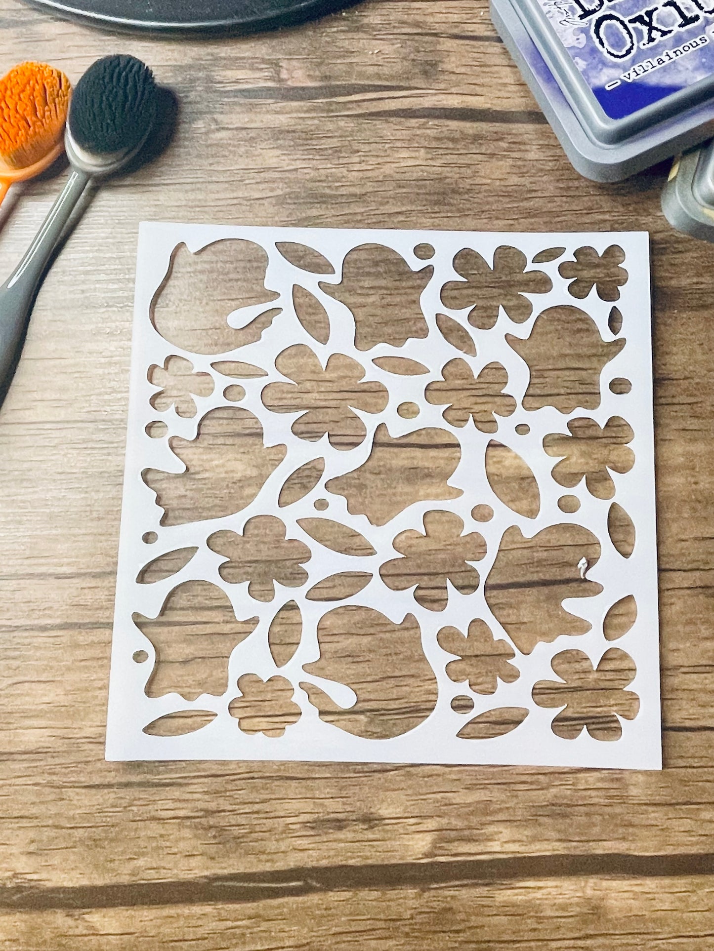 Floral Ghosts Pattern Stencil