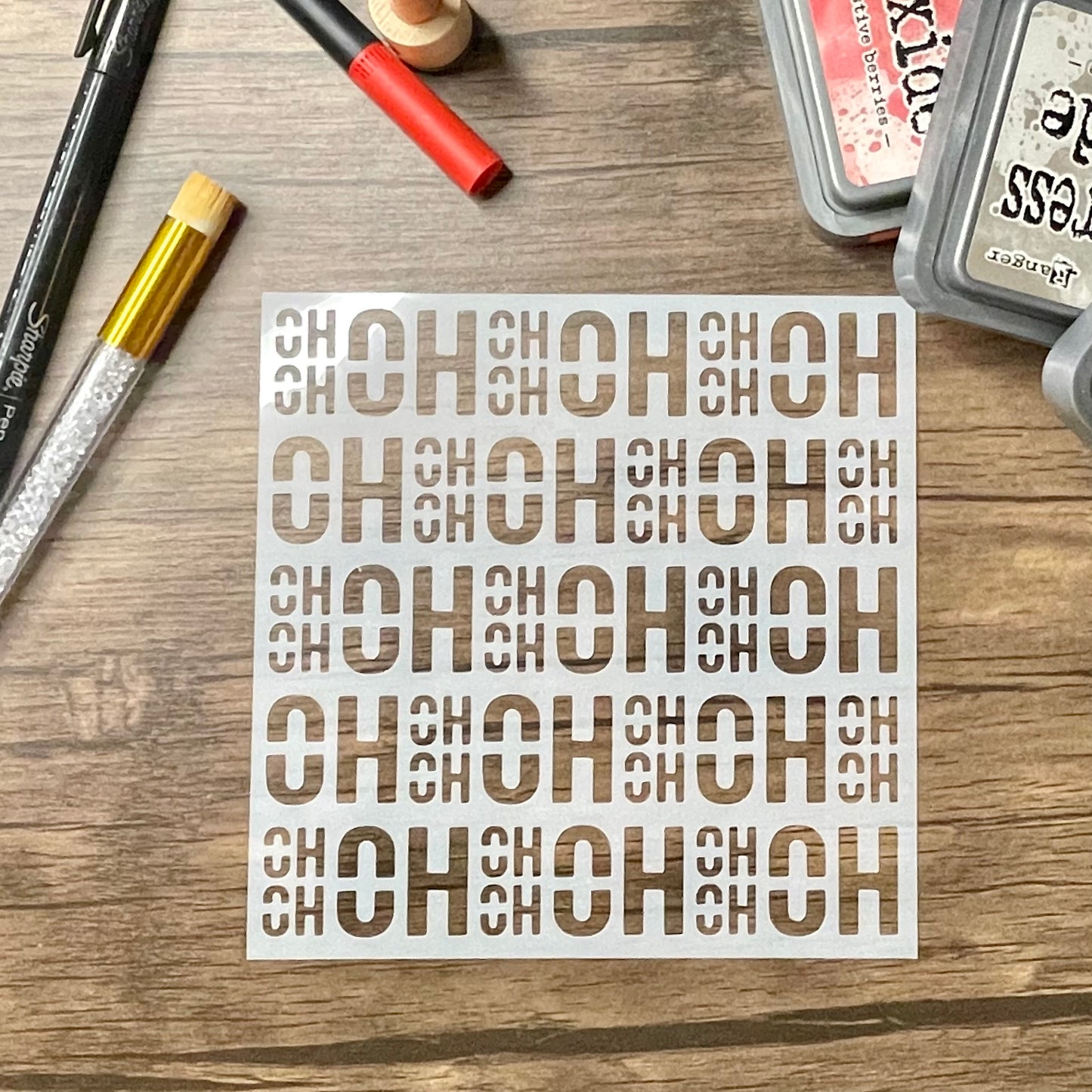 Ho Ho Ho / OH  Pattern Stencil