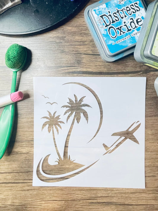 Tropical Getaway Stencil