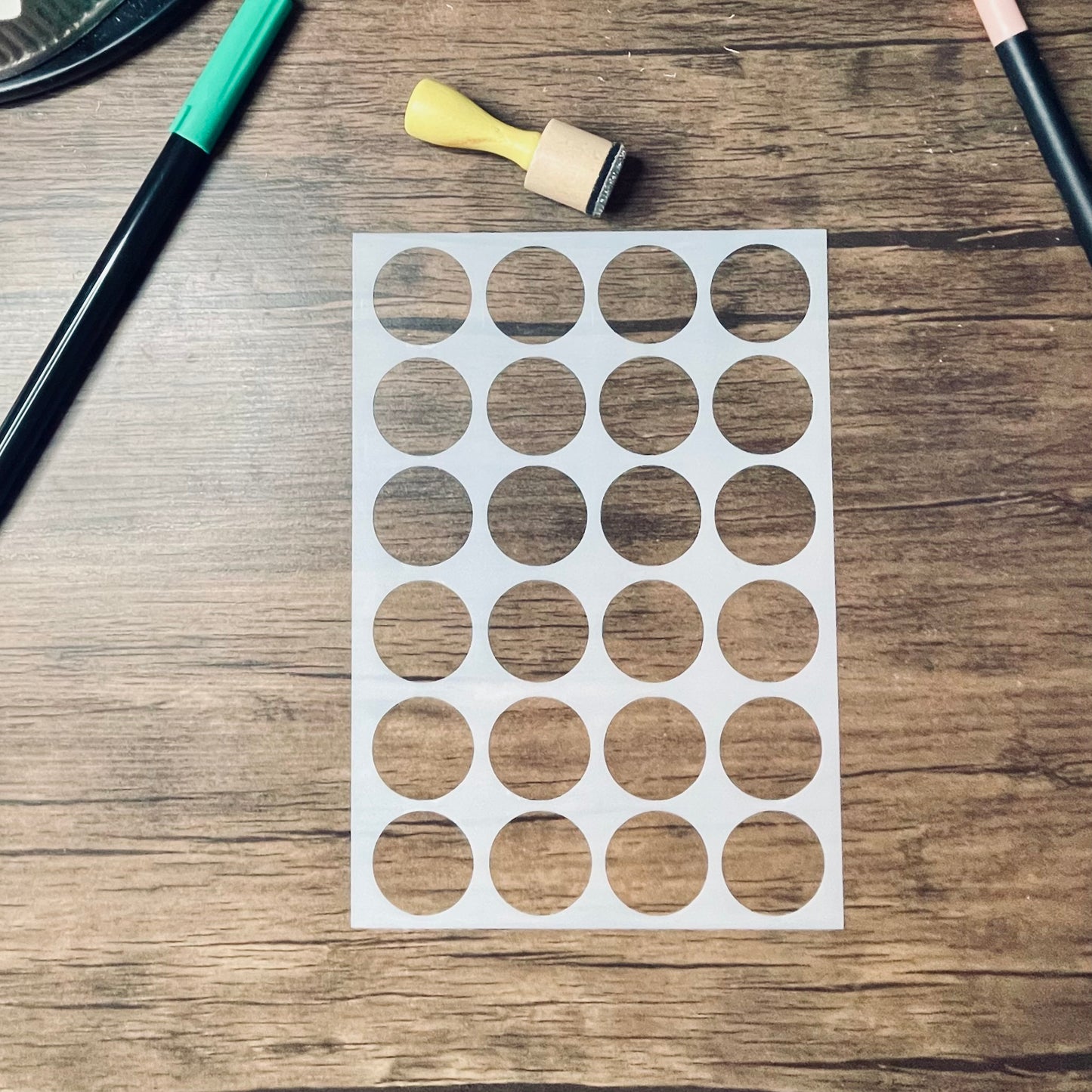 Circle Boxes Calendar Builder A5 Stencil