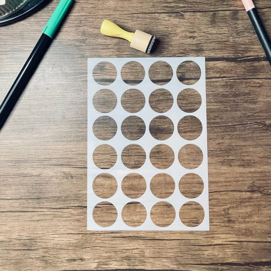 Circle Boxes Calendar Builder A5 Stencil