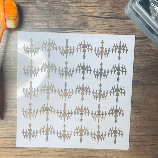Chandelier Pattern Stencil