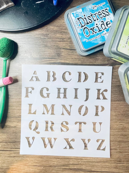 Cali Font Upper Case Stencil