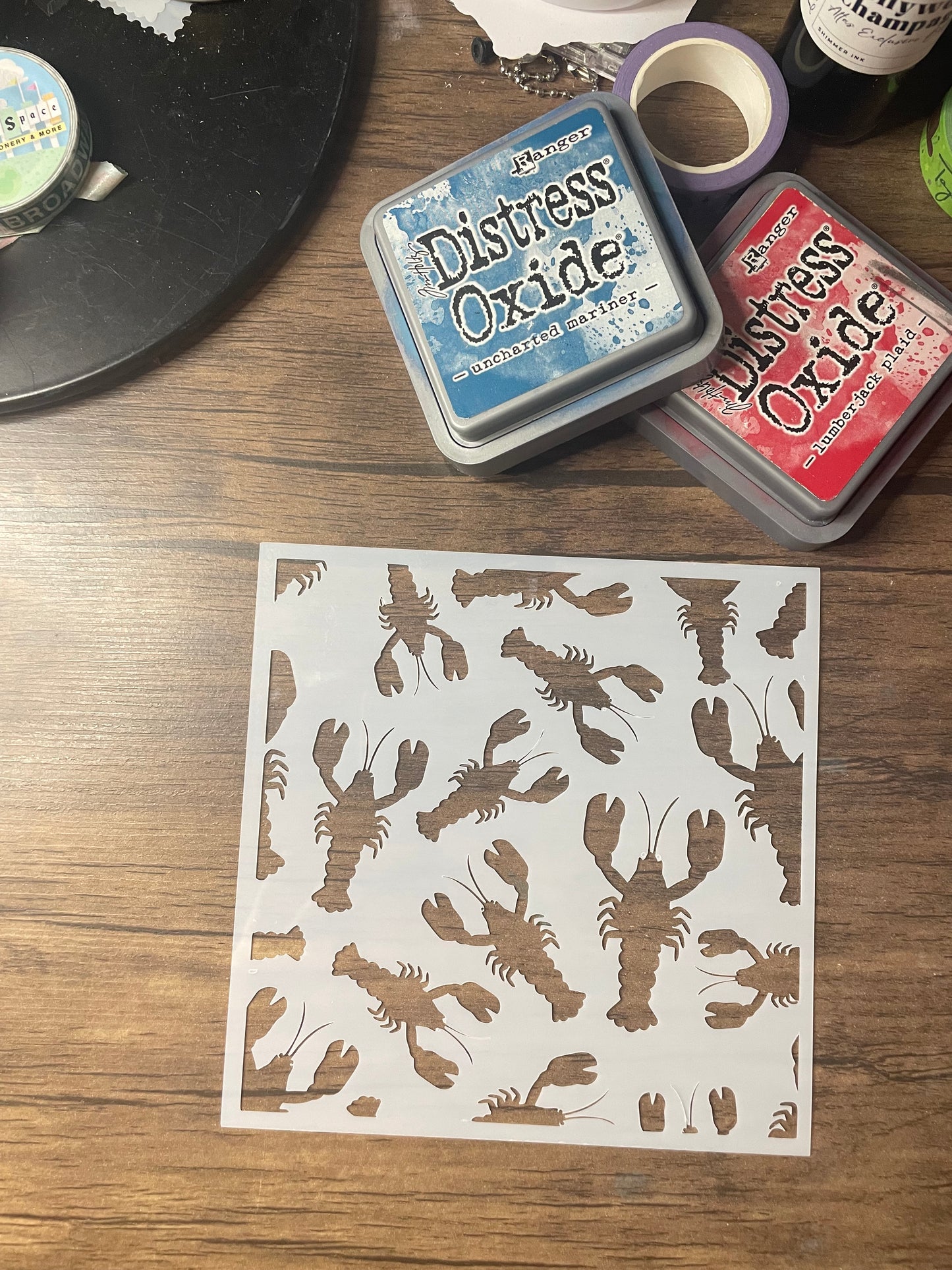Large Lobster Pattern Stencil