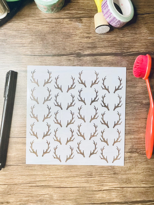 Antlers Pattern Stencil