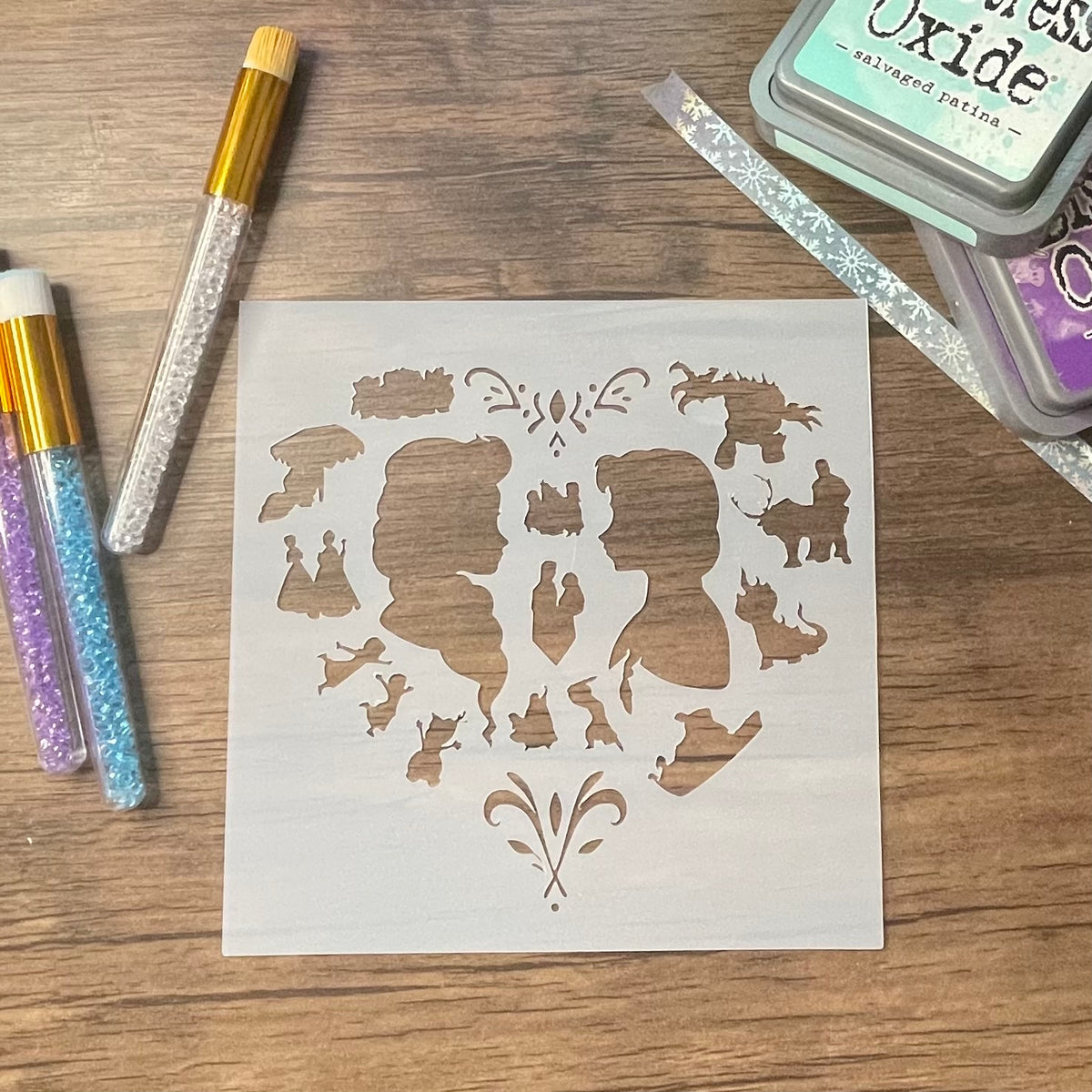 Ice Princesses Love Stencil