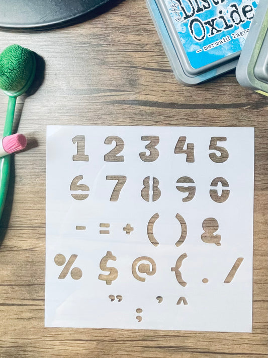 Surfing Font Numbers Stencil