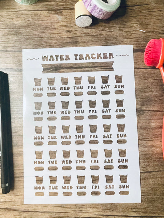 Water Tracker Layout Stencil