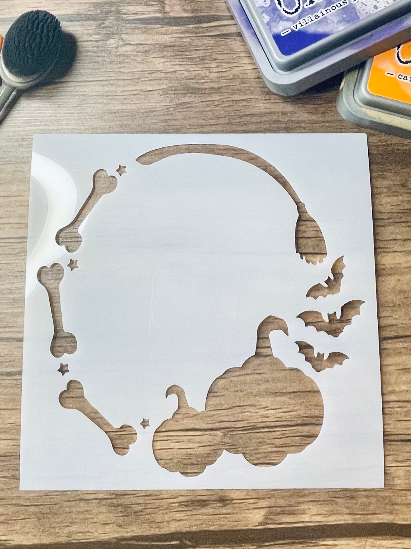 All Hallow's Eve Wreath Stencil