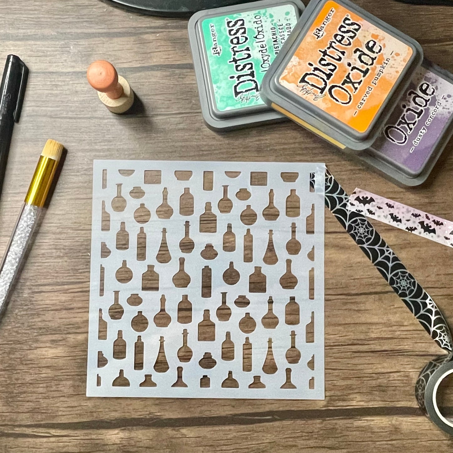 Potion Bottle Pattern Stencil