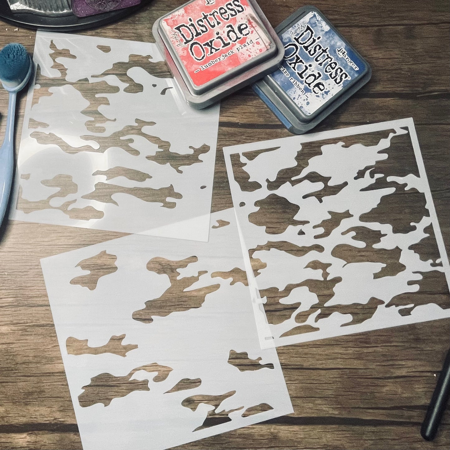 Camo 3 Piece Stencil