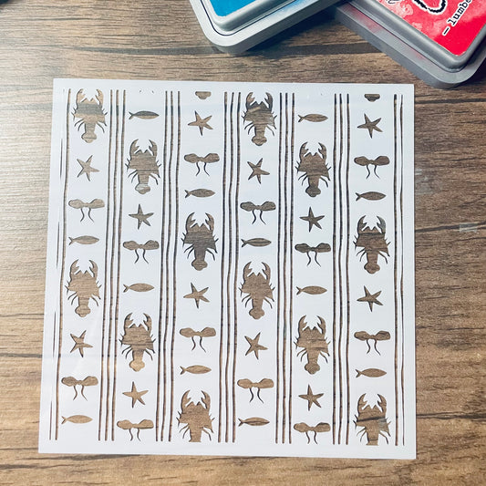 Coastal Vibes Pattern Stencil