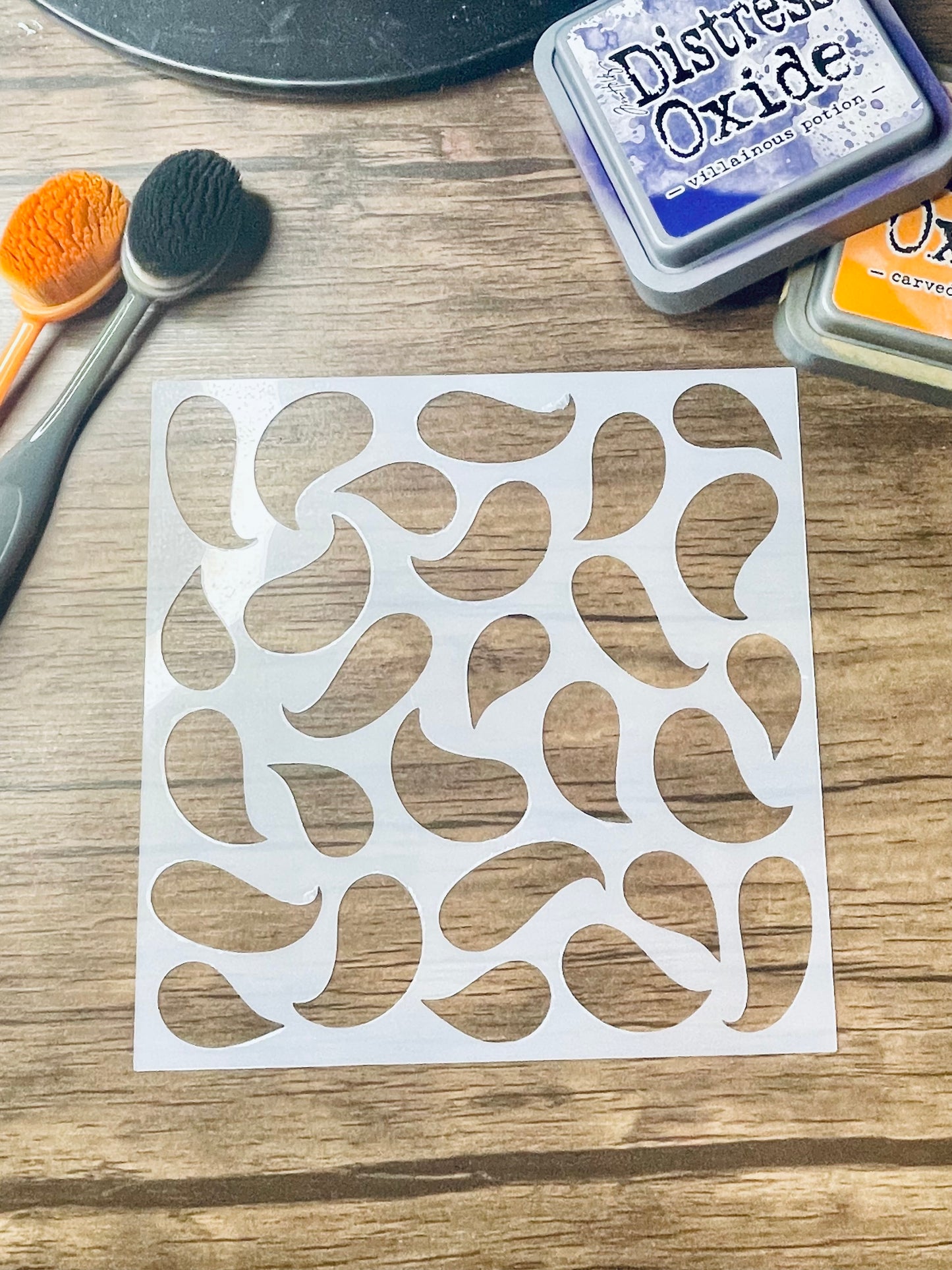 Paisley Ghosts Pattern Stencil