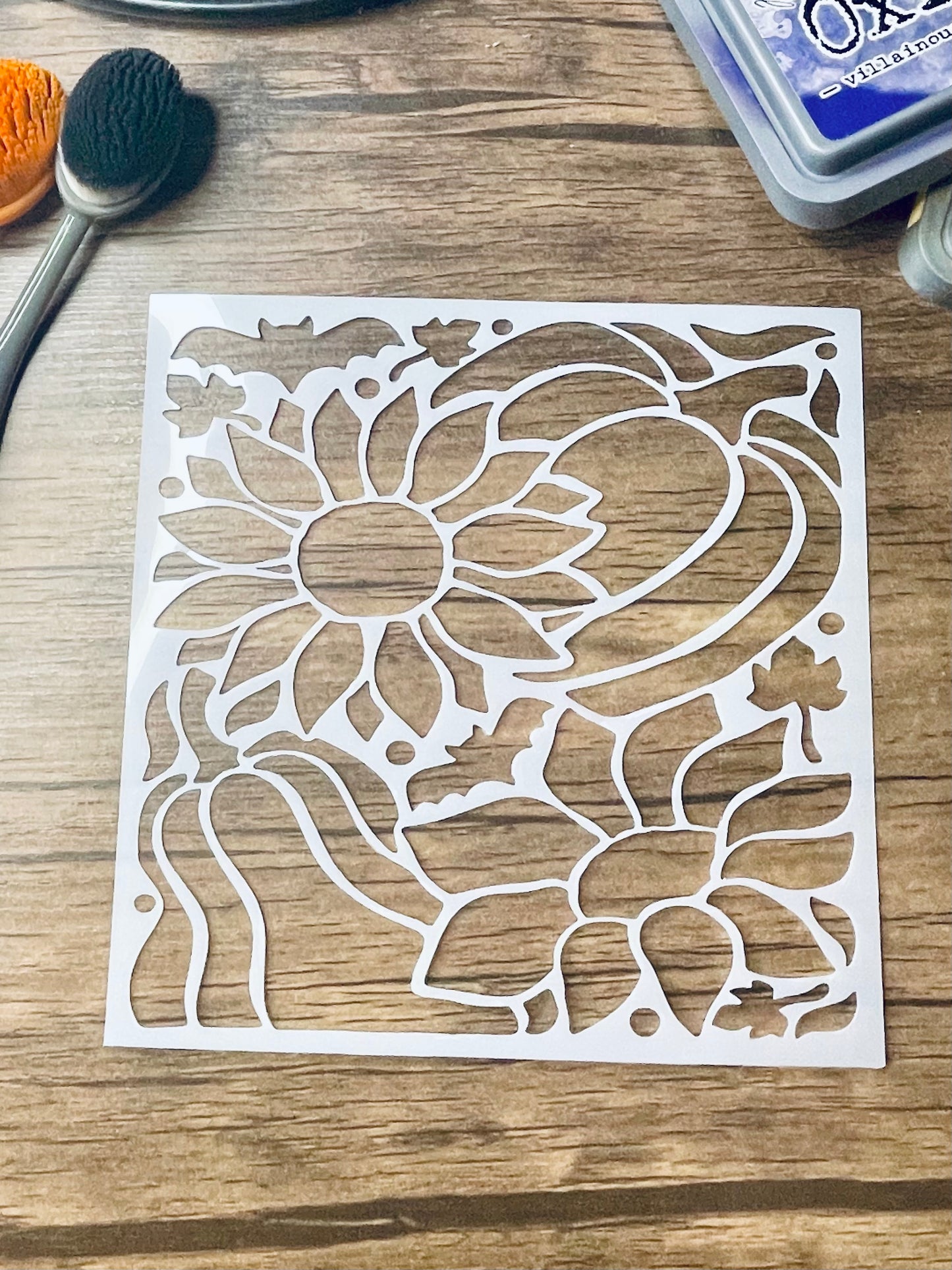 Autumn Harvest Retro Vibes Stencil