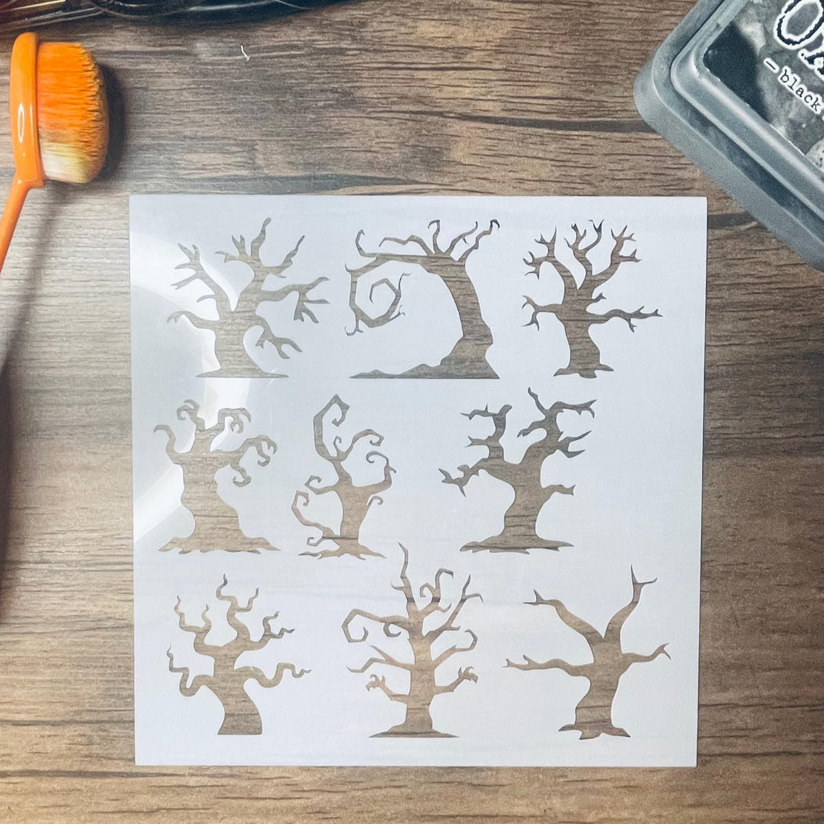 Halloween Tree Variety Stencil