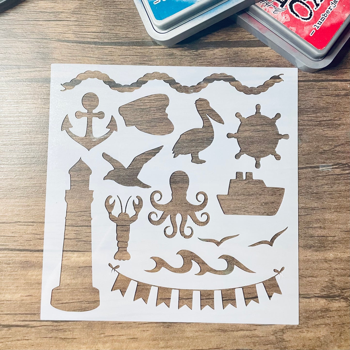 Nautical Elements Stencil