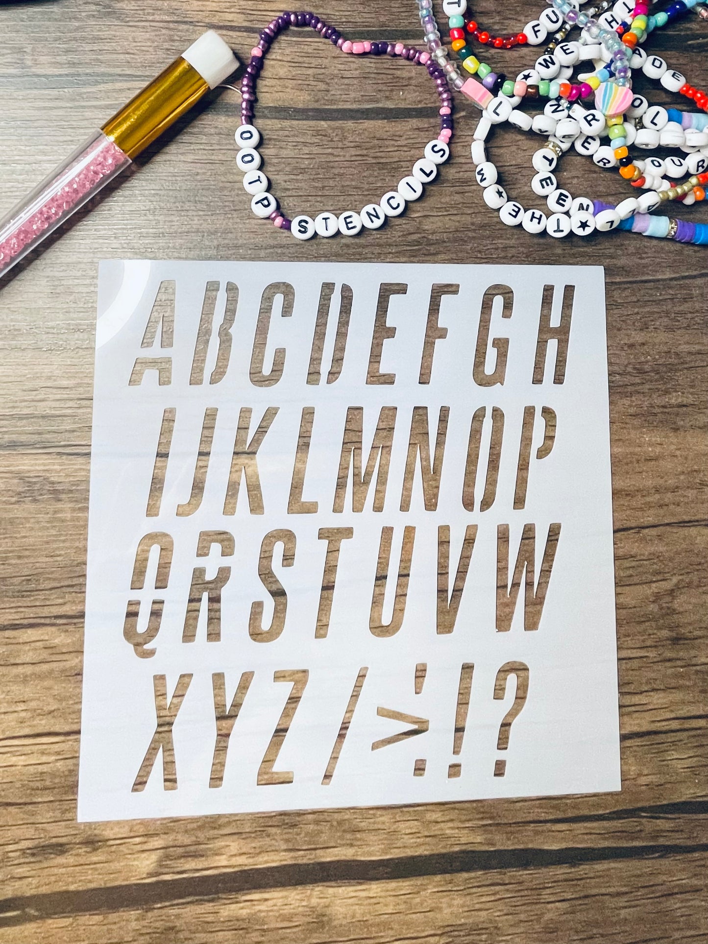 Showgirl Font Upper Case Stencil