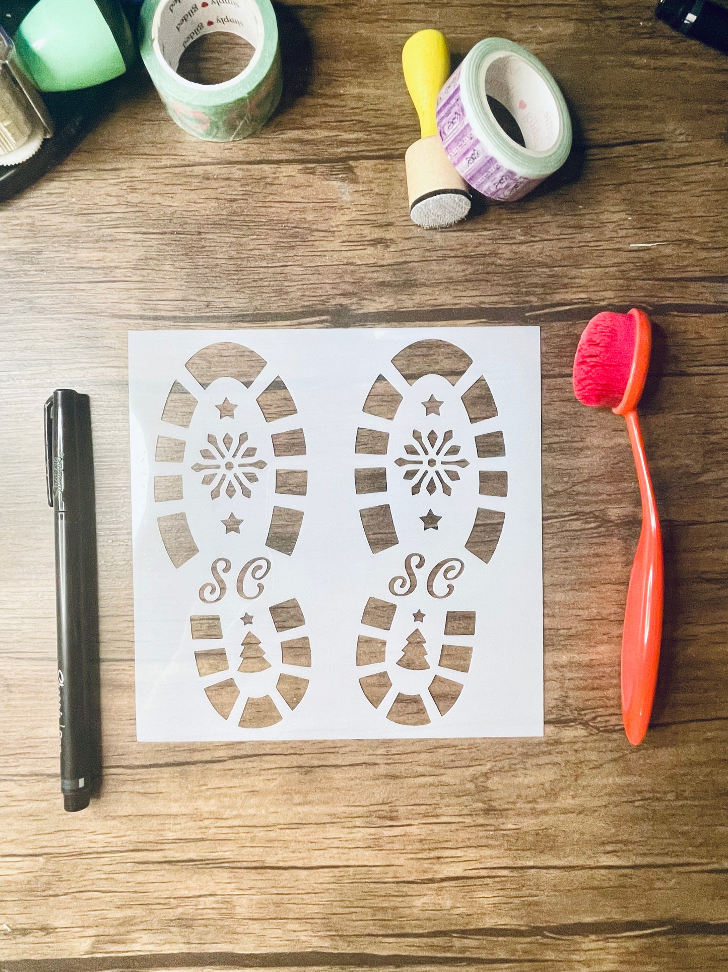 Santa Prints Stencil