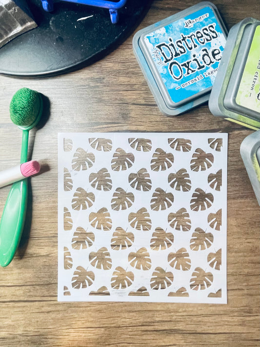 Palm Leaf Breeze Pattern Stencil