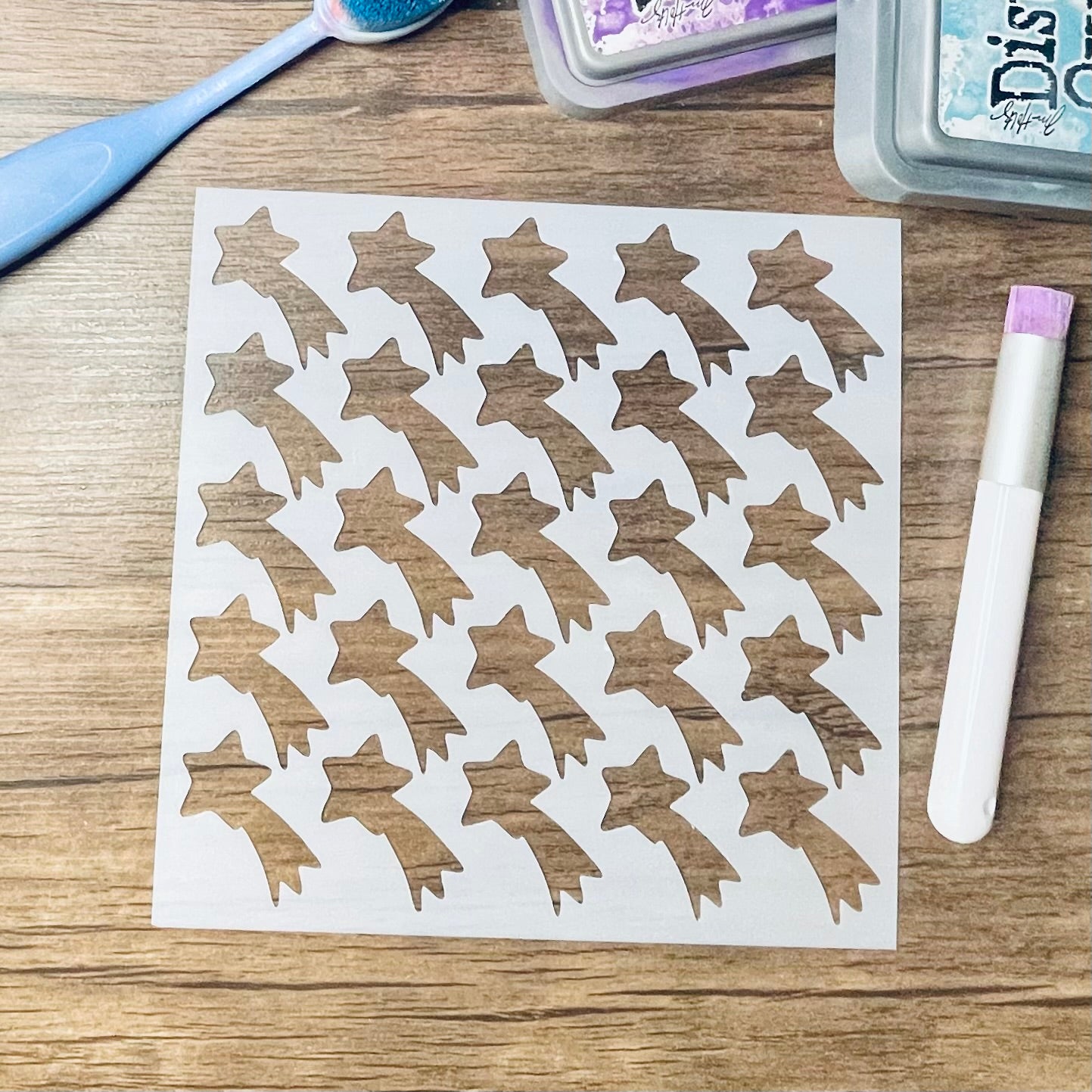 Shooting Star Pattern Stencil – The Order of the Planner Stencils