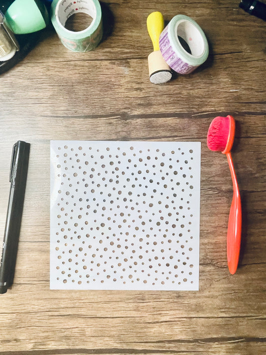 Falling Snow Pattern Stencil