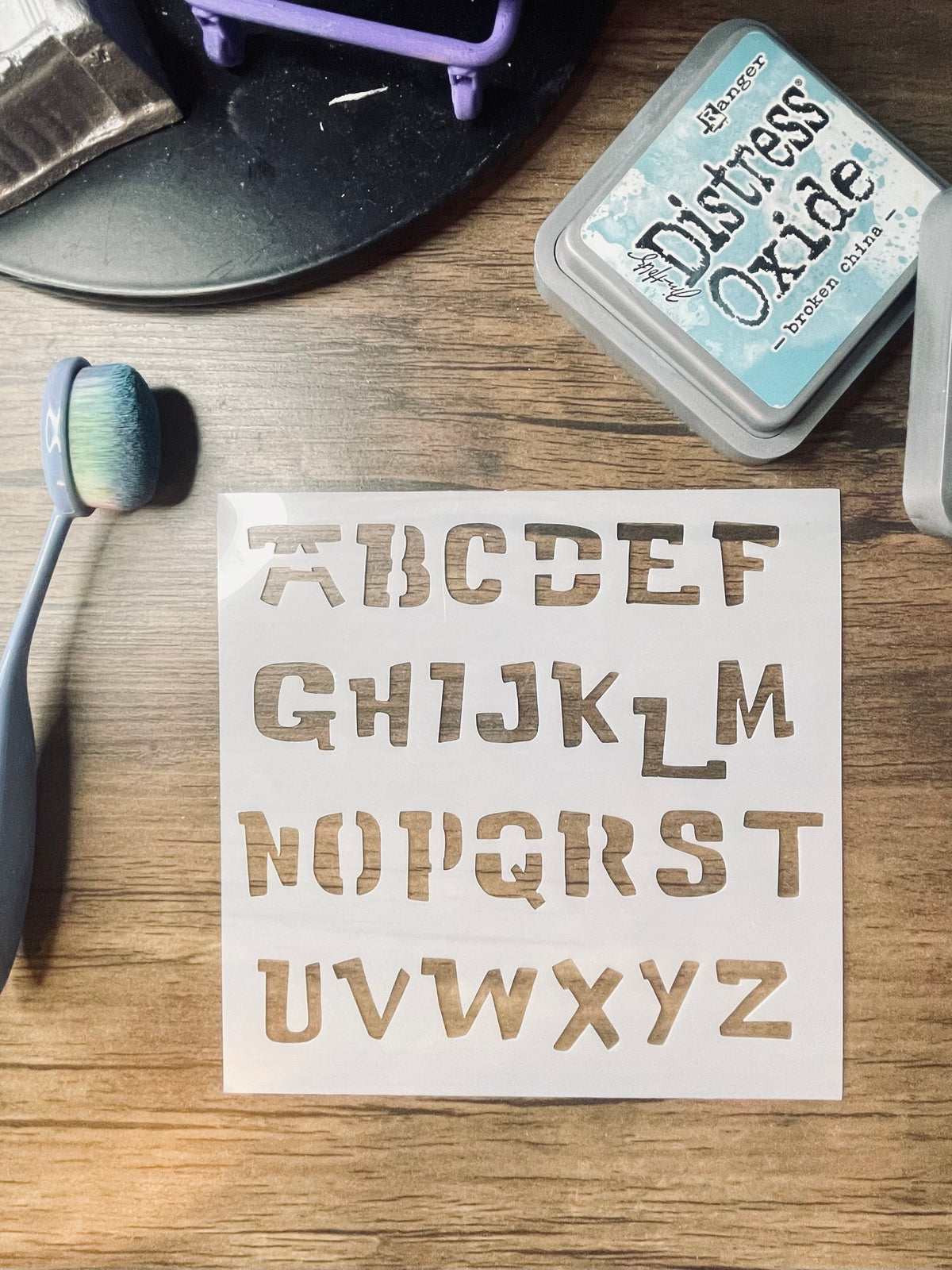 Ocean Alien Upper Case Font Stencil