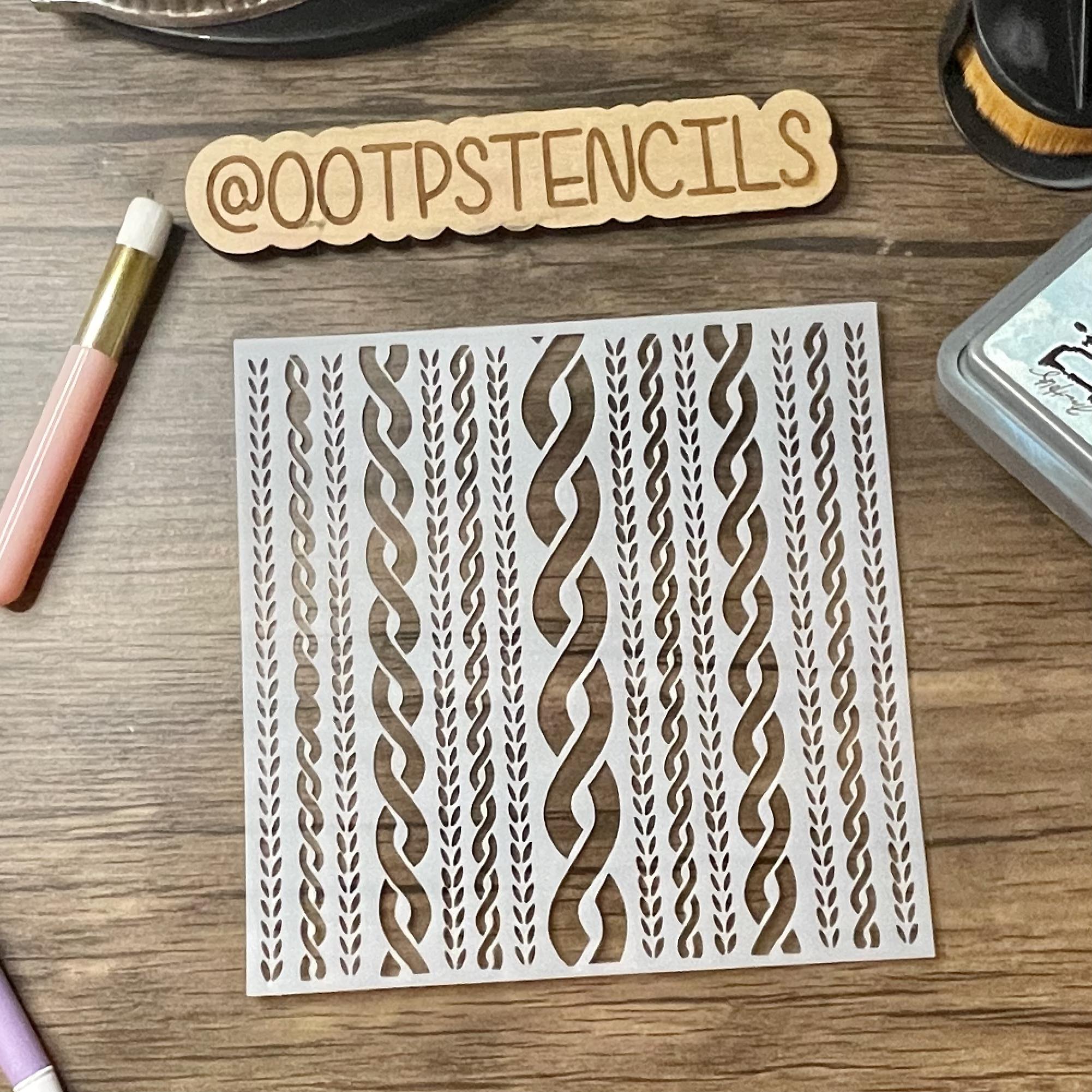 Cable Knit Pattern Stencil /Inking cover Planner/Bullet Journal/Art Jo ...