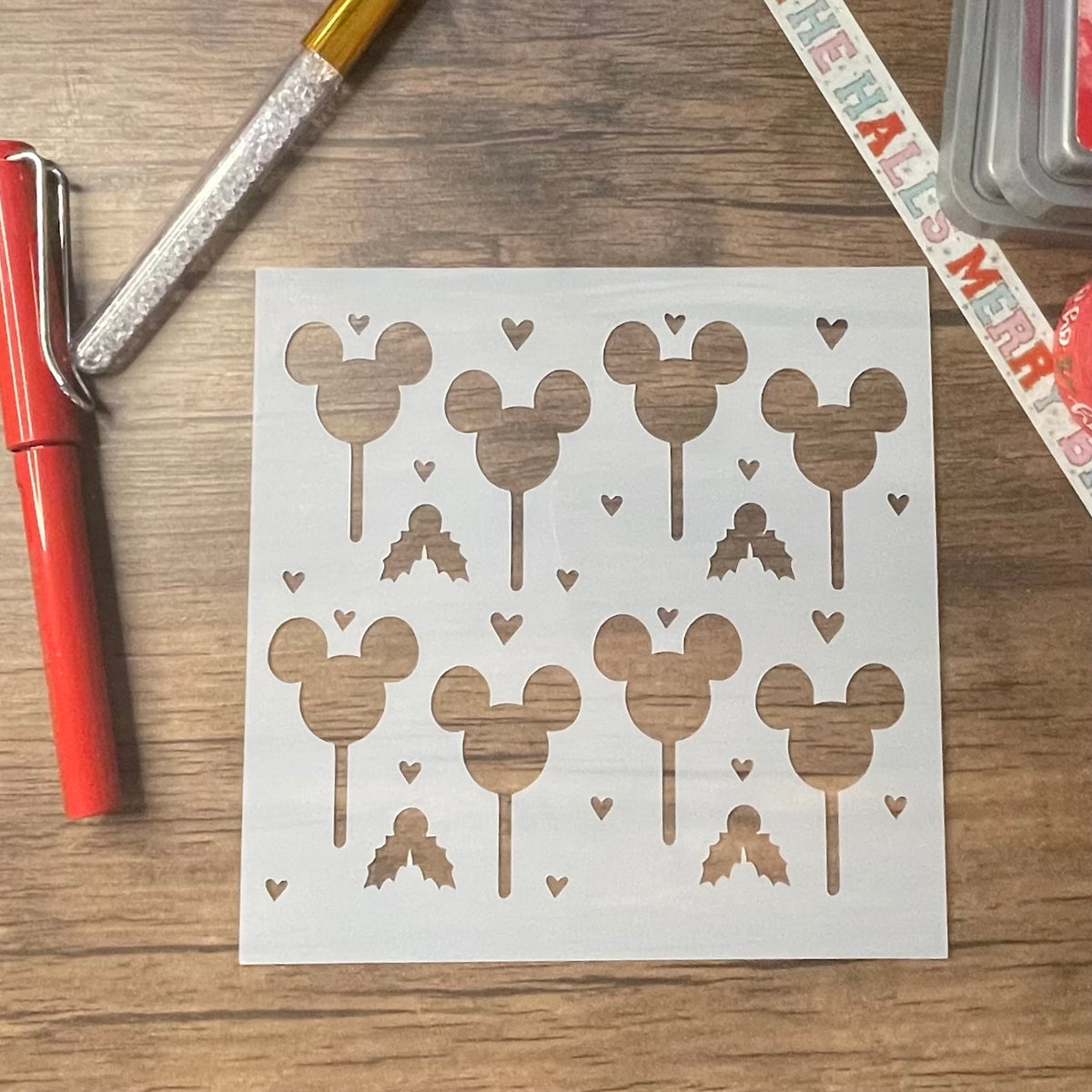 Mouse Lollipops Pattern Stencil