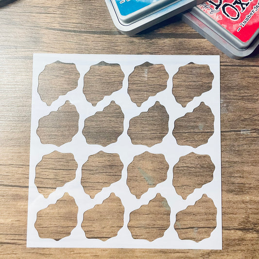 Oyster Shell Pattern Stencil